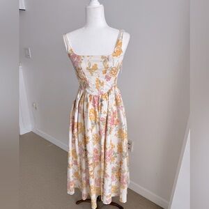 Wayf NWT Small corset midi dress